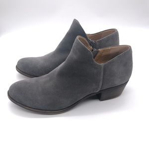 Lucky Brand Gray Suede Ankle Booties